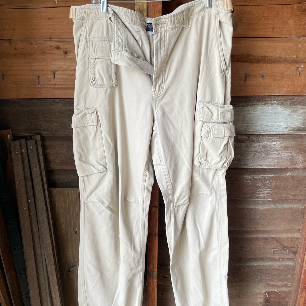 GAP Tan Cargo Pants Relaxed Fit Utility Style